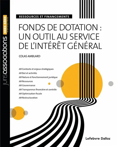 Fonds de dotation : un outil au service de l'intérêt général : ressources et financements