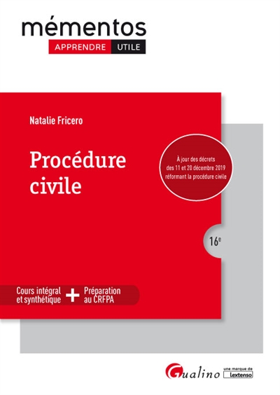 Procédure civile : 2019-2020