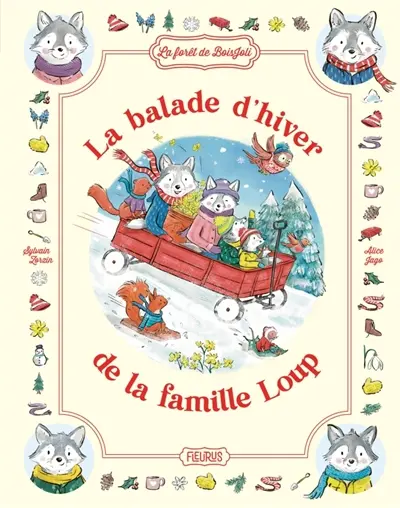 La balade d'hiver de la famille Loup