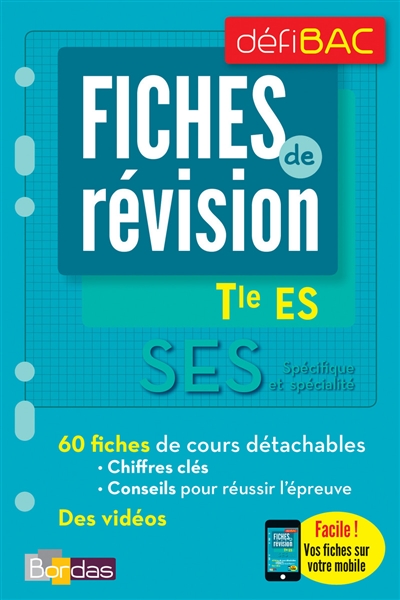 SES spécifique et spécialité, terminale ES : fiches de révision