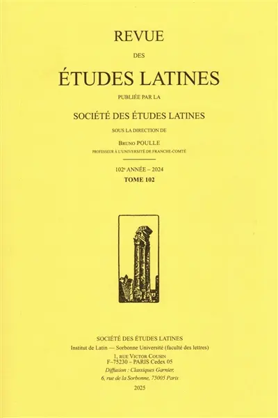 Revue des études latines, n° 102
