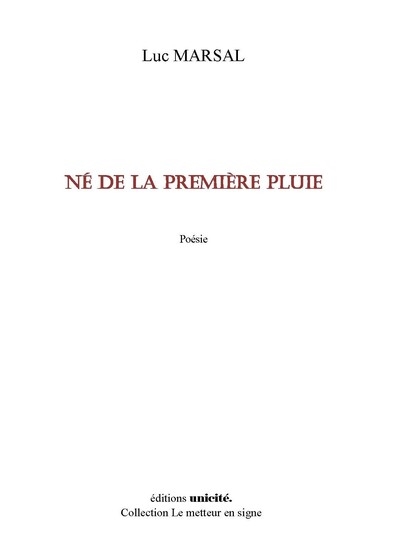 Né de la première pluie