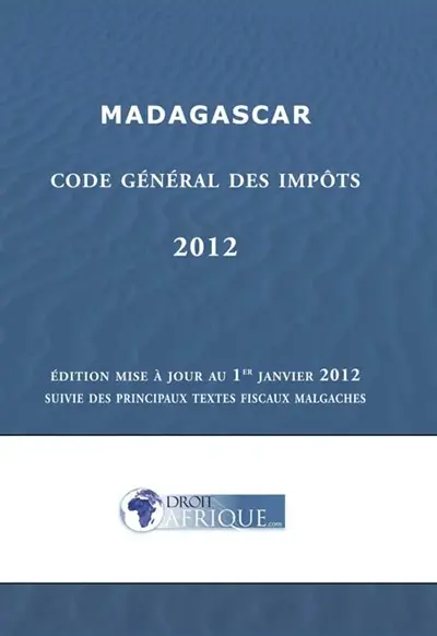 Madagascar, Code des impots 2012