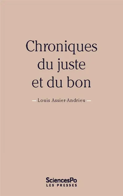 Chroniques du juste et du bon