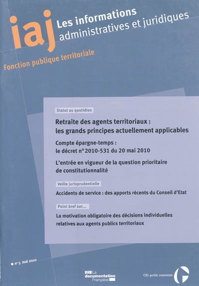 Informations administratives et juridiques, n° 5 (2010)