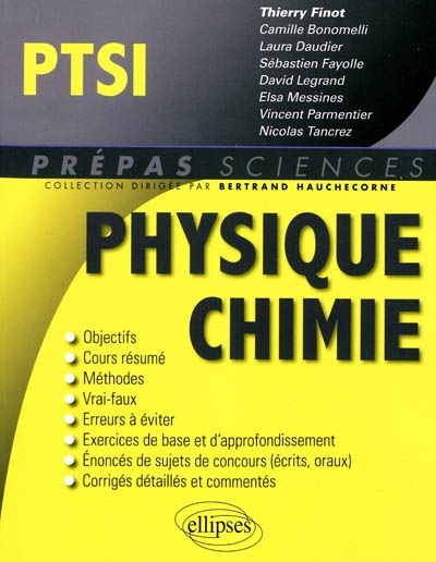 Physique chimie PTSI