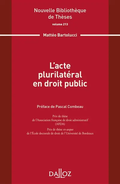 L'acte plurilatéral en droit public