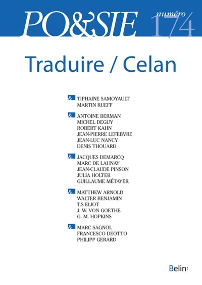 Poésie, n° 174. Traduire