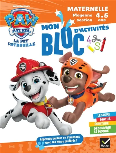 Bloc La Pat' Patrouille : maternelle, moyenne section