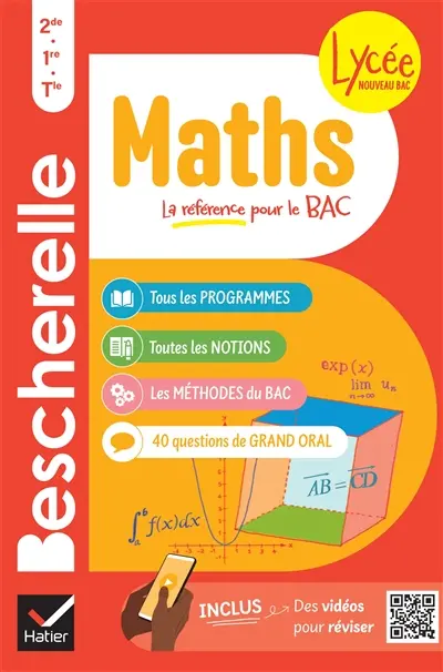 Bescherelle maths lycée : 2de, 1re, terminale : nouveau bac Bescherelle maths lycée : 2de, 1re, terminale : nouveau bac