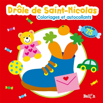 Drôle de Saint-Nicolas : coloriages et autocollants