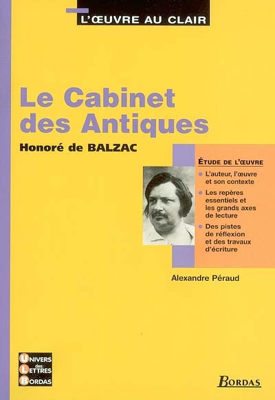 Le cabinet des antiques, Honoré de Balzac