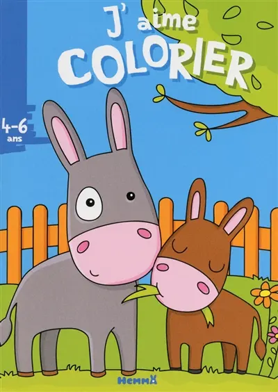 J'aime colorier, 4-6 ans : âne