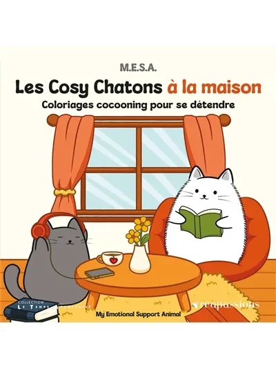 Les cosy chatons à la maison : coloriages cocooning pour se détendre