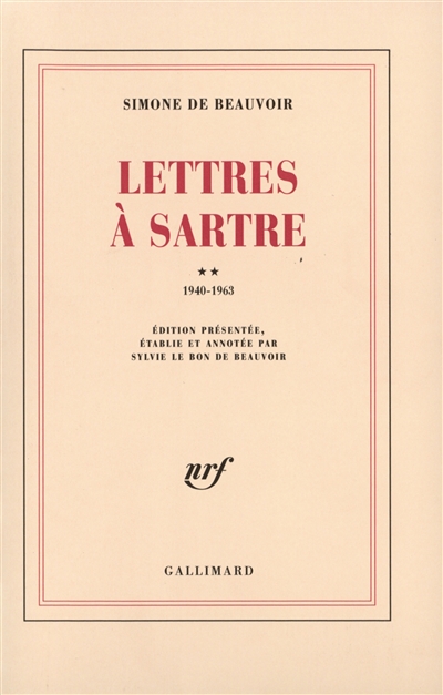 Lettres à Sartre. Vol. 2. 1940-1963