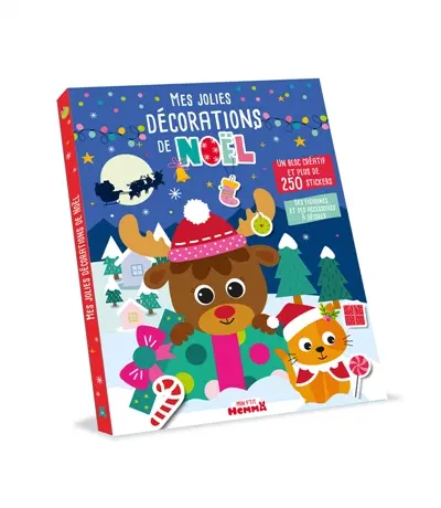 Mon P'tit Hemma : Mes jolies décorations de Noël : Un bloc créatif et plus de 250 stickers - Des figurines et des accesoires à décorer