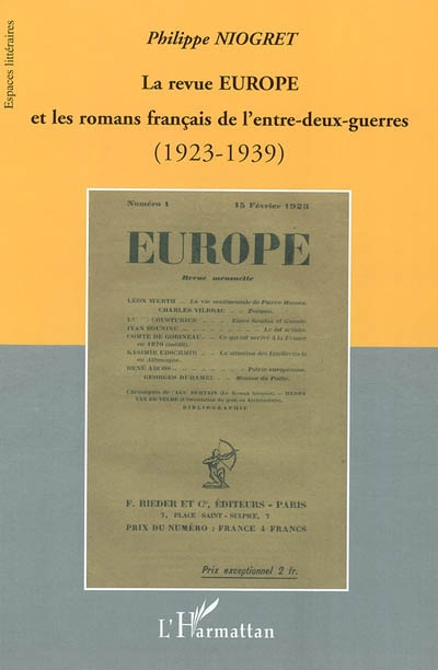 La revue Europe et les romans de l'entre-deux-guerres : 1923-1939