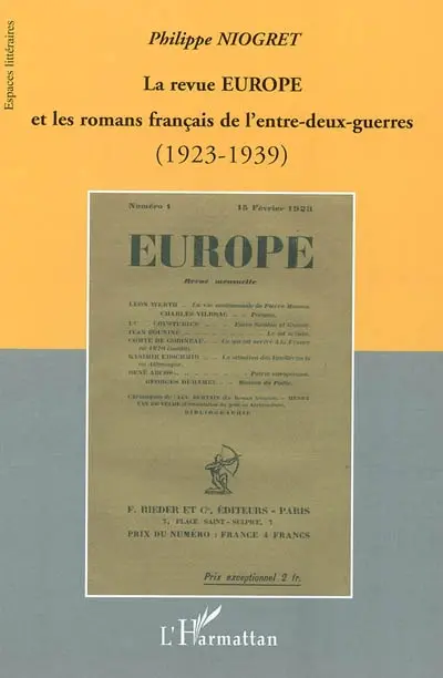 La revue Europe et les romans de l'entre-deux-guerres : 1923-1939