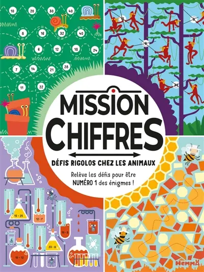 Mission chiffres : Défis rigolos chez les animaux : Relève les défis pour être numéro 1 des énigmes !
