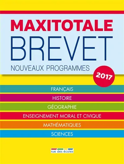 Maxitotale brevet : nouveaux programmes 2017