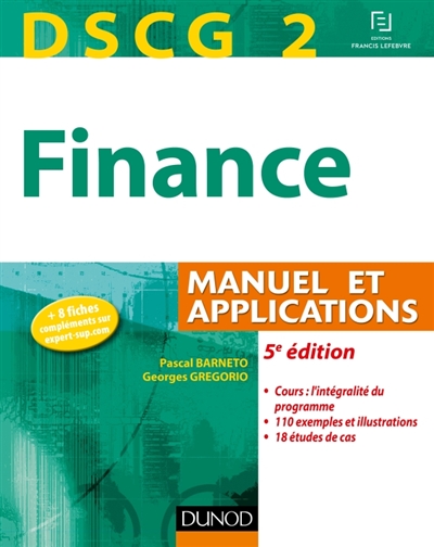 Finance, DSCG 2 : manuel et applications