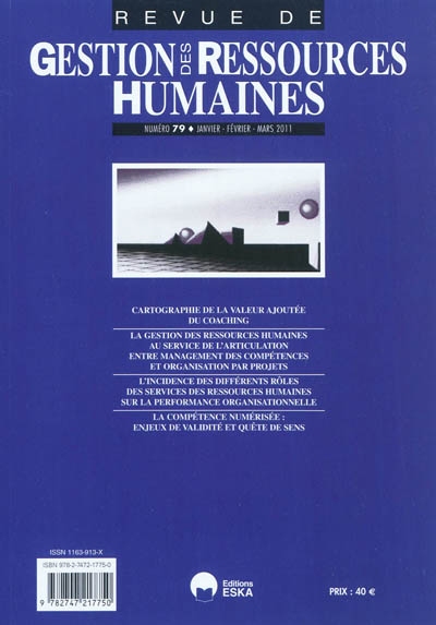 Revue de gestion des ressources humaines, n° 79