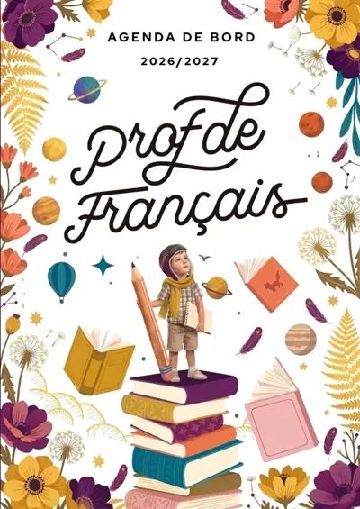 Agenda de bord 2026/2027 professeur de Français : Carnet de bord A4 pour les enseignants