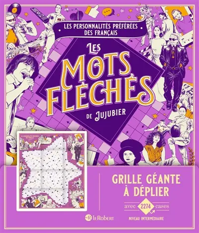 Les personnalités préférées des français : Les mots fléchés de Jujubier : Grille géante