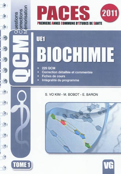 Biochimie : UE 1. Vol. 1