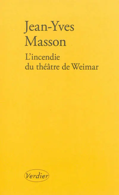 L'incendie du théâtre de Weimar