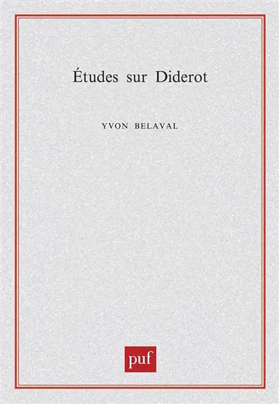 Etudes sur Diderot