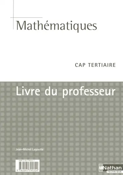 Mathématiques, CAP tertiaire