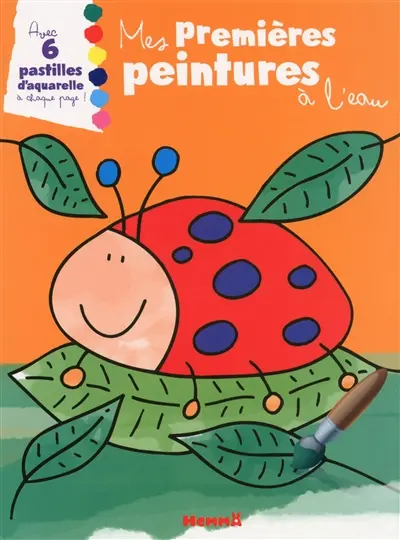 Mes premières peintures à l'eau : coccinelle