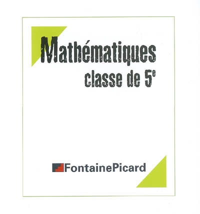 Mathématiques, classe de 5e : programme 2006