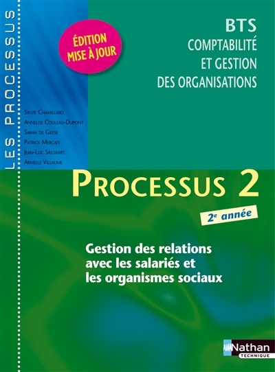 Processus 2 : gestion des relations avec les salariés et les organismes sociaux : BTS CGO 2e année