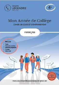 Mon année de collège : français 4e : cahier de cours et d'entraînement