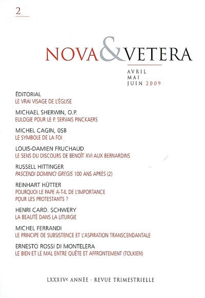 Nova & vetera, n° 2 (2009)