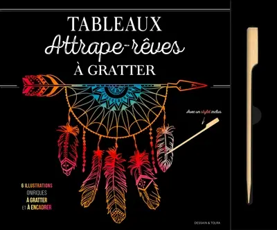 Tableaux attrape-rêves à gratter : 6 illustrations oniriques à gratter et à encadrer