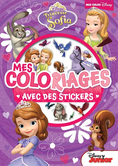 Princesse Sofia : mes coloriages avec des stickers