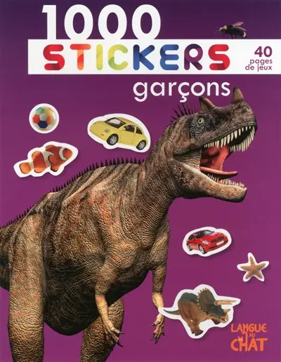 1.000 stickers garçons (Fond mauve)