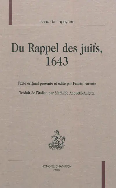 Du rappel des Juifs : 1643