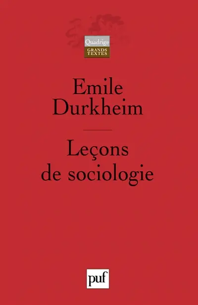 Leçons de sociologie