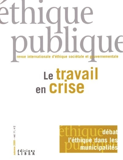 Le travail en crise vol. 11 no. 2