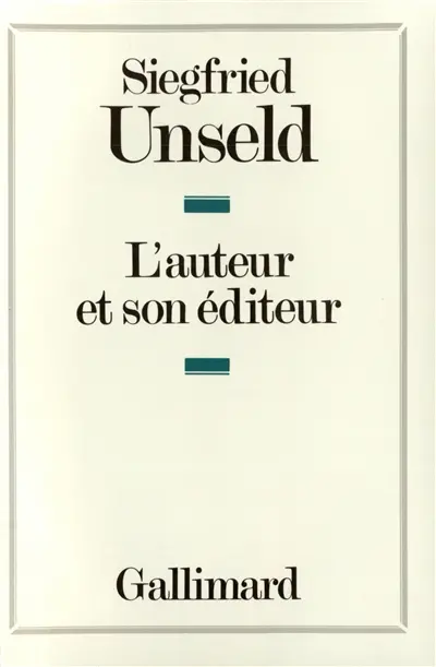 L'Auteur et son éditeur