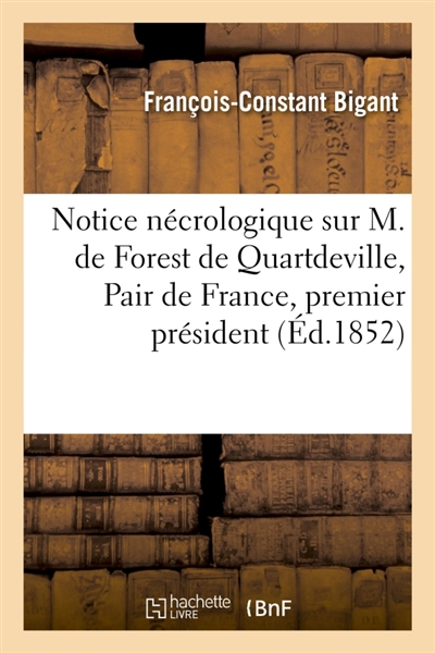 Notice nécrologique sur M....