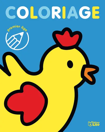 Coloriage premier âge : poule