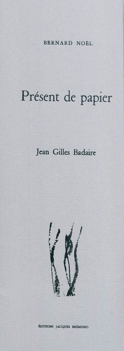 Présent de papier : trois lettres verticales