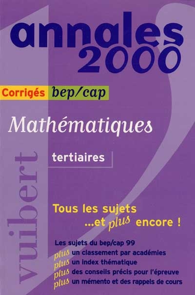 Mathématiques tertiaires : BEP-CAP 2000