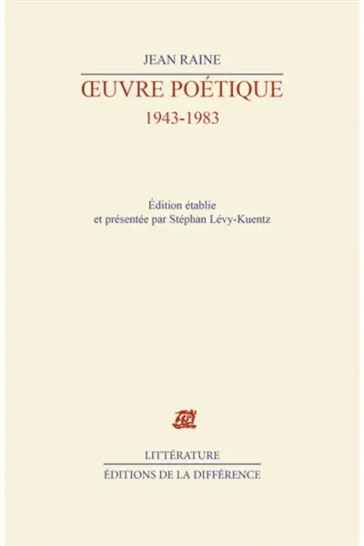 Oeuvre poétique : 1943-1983