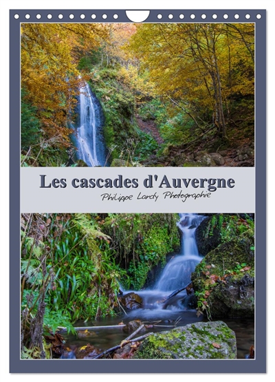 Les cascades d'Auvergne (Calendrier mural 2025 DIN A4 horizontal), CALVENDO calendrier mensuel : Une balade au fil de l'eau en Auvergne